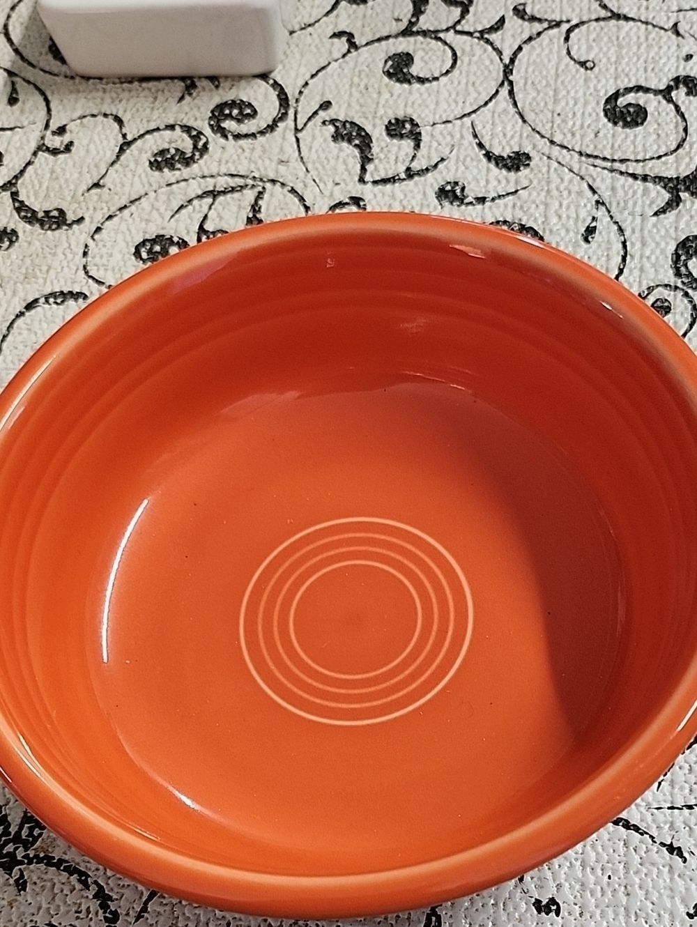 Fiesta Turquoise Ceramic Serving Bowl with Concentric Rings